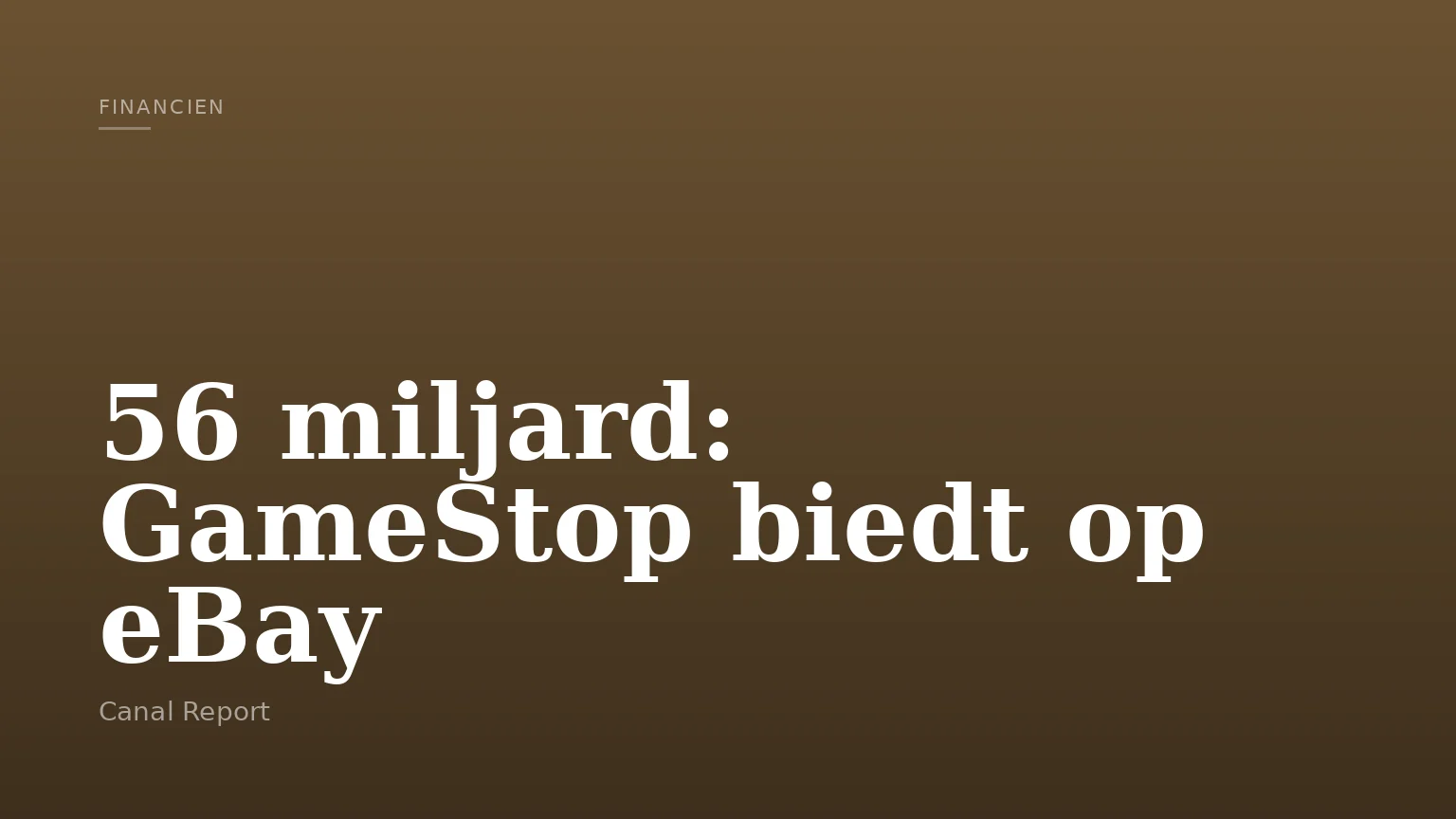 56 miljard: GameStop biedt op eBay