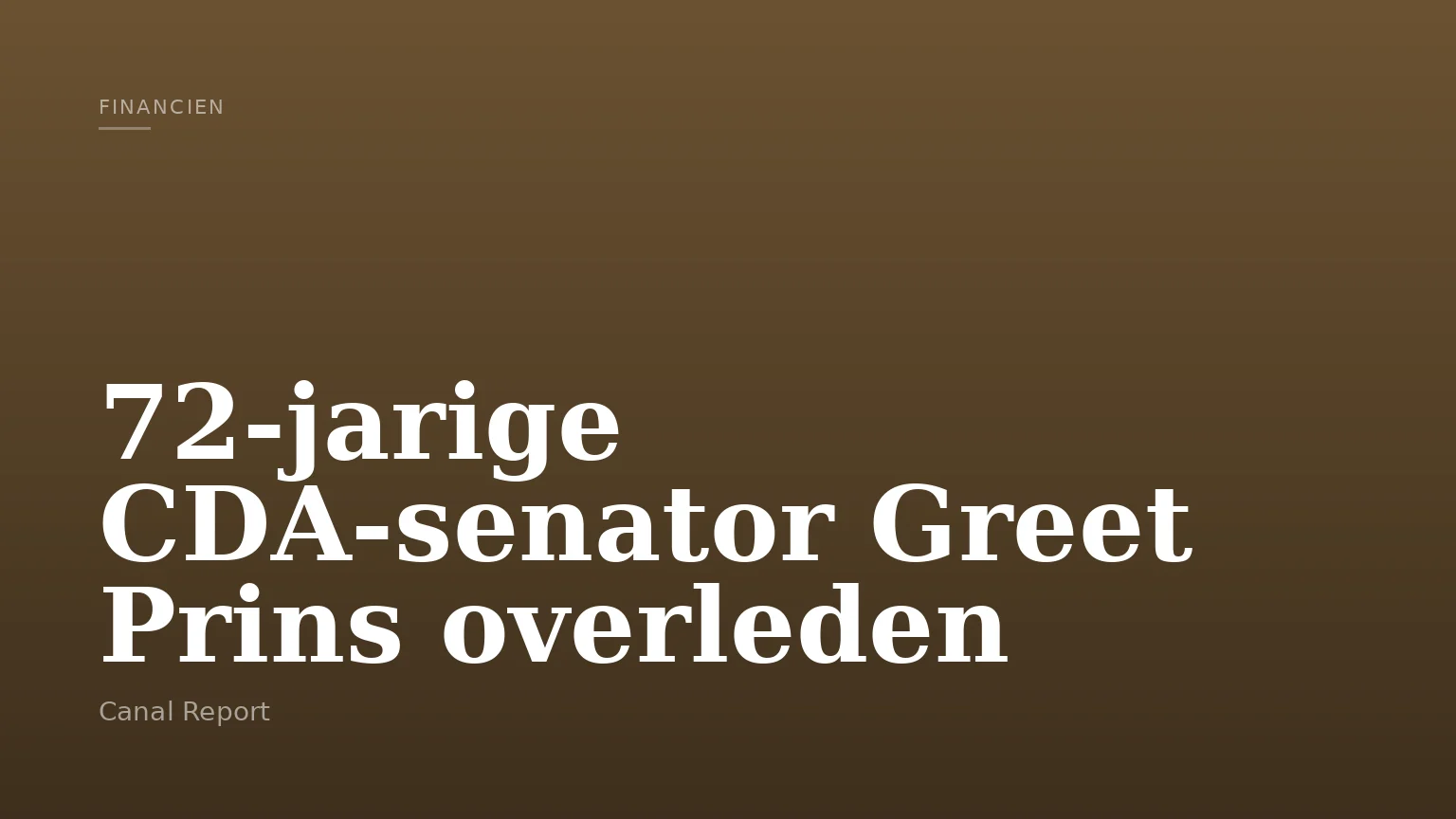 72-jarige CDA-senator Greet Prins overleden