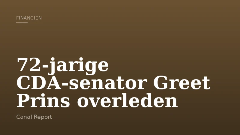 72-jarige CDA-senator Greet Prins overleden