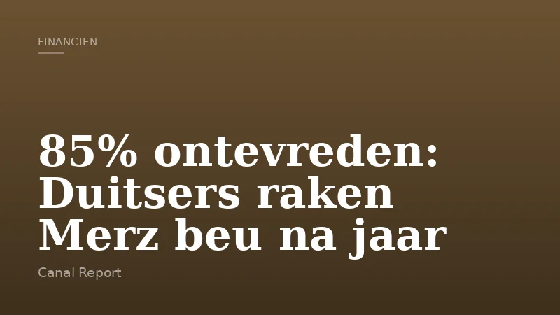 85% ontevreden: Duitsers raken Merz beu na jaar