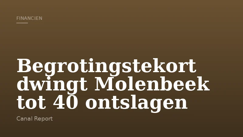 Begrotingstekort dwingt Molenbeek tot 40 ontslagen