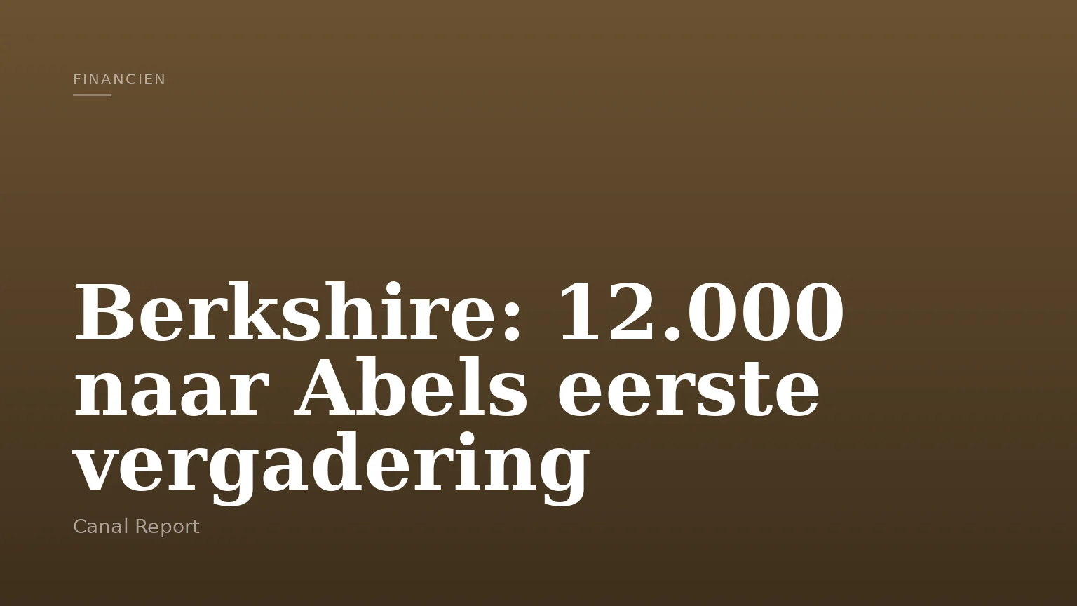 Berkshire: 12.000 naar Abels eerste vergadering