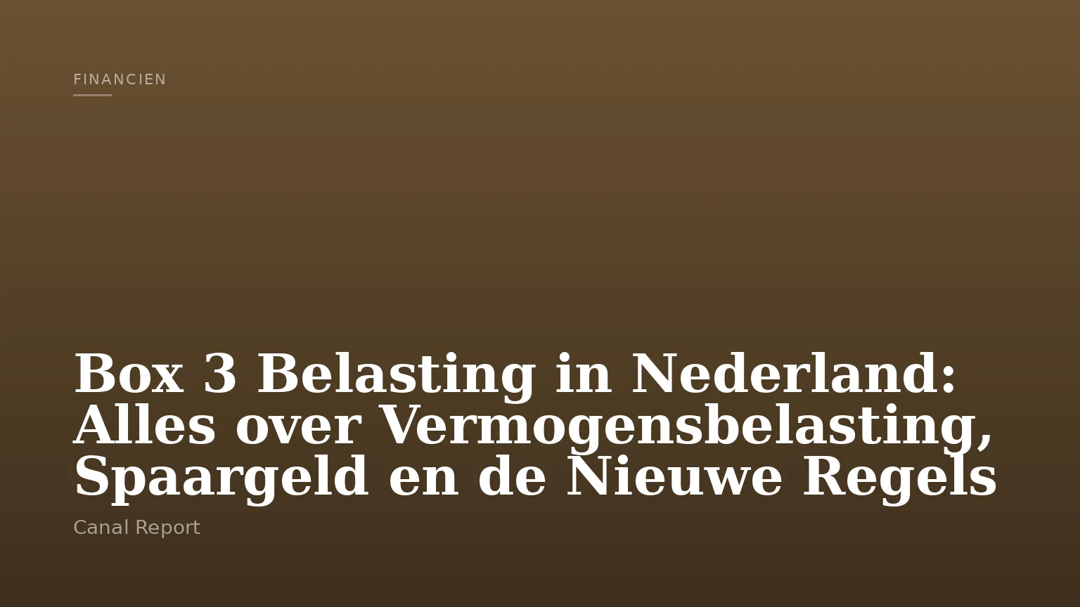 Box 3 Belasting in Nederland: Alles over Vermogensbelasting, Spaargeld en de Nieuwe Regels