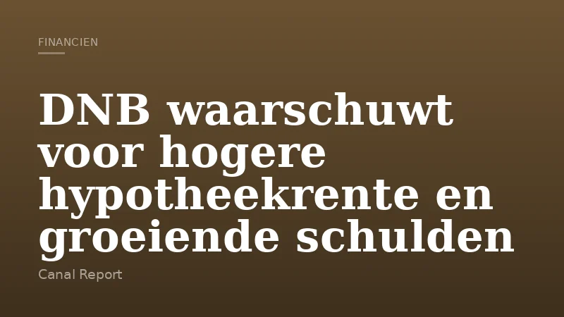 DNB waarschuwt voor hogere hypotheekrente en groeiende schulden