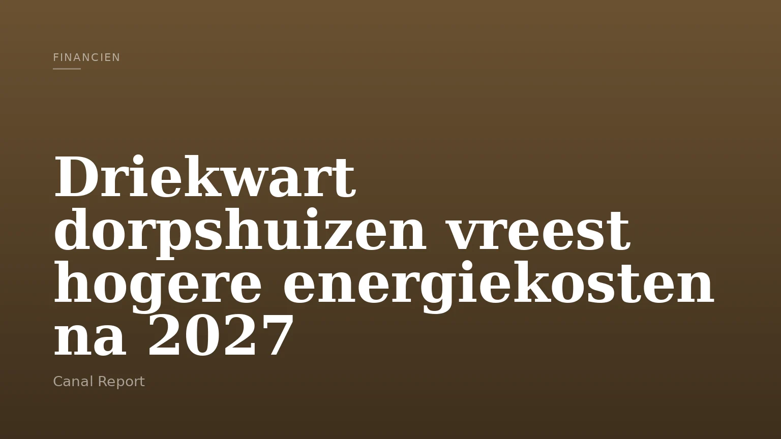 Driekwart dorpshuizen vreest hogere energiekosten na 2027