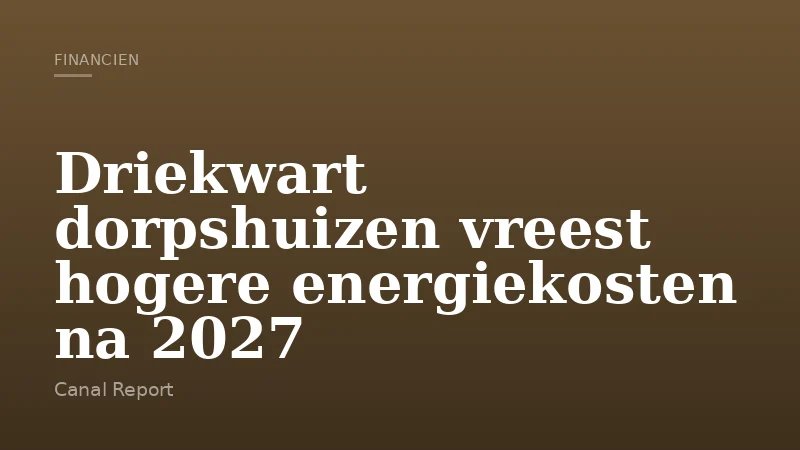 Driekwart dorpshuizen vreest hogere energiekosten na 2027