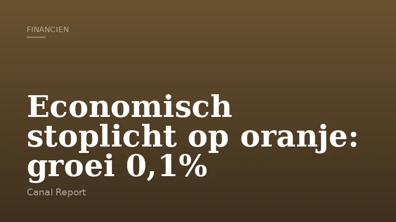 Economisch stoplicht op oranje: groei 0,1%