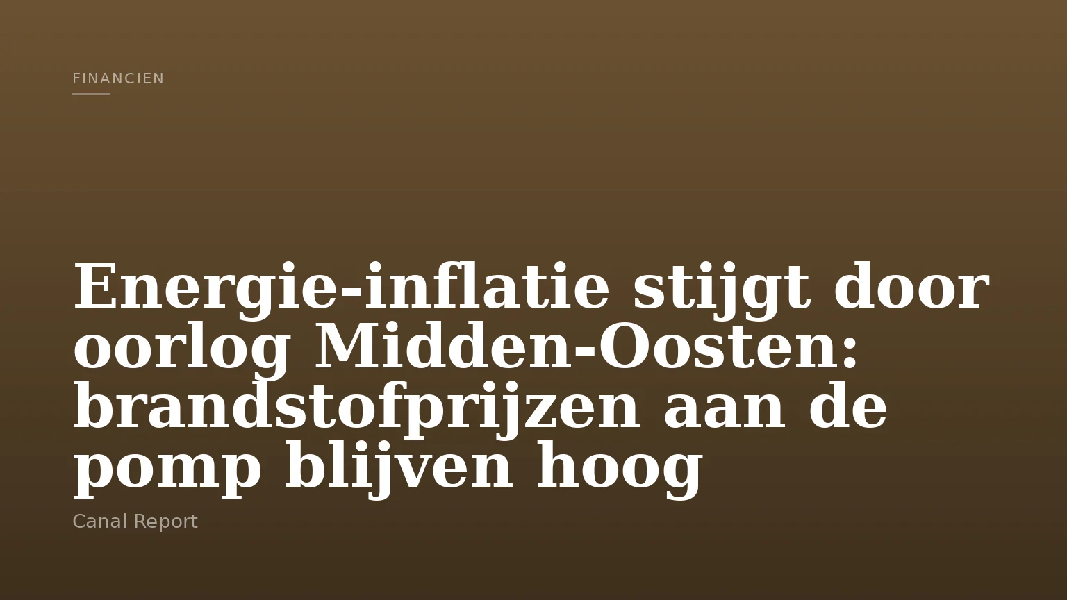 Energie-inflatie stijgt door oorlog Midden-Oosten: brandstofprijzen aan de pomp blijven hoog