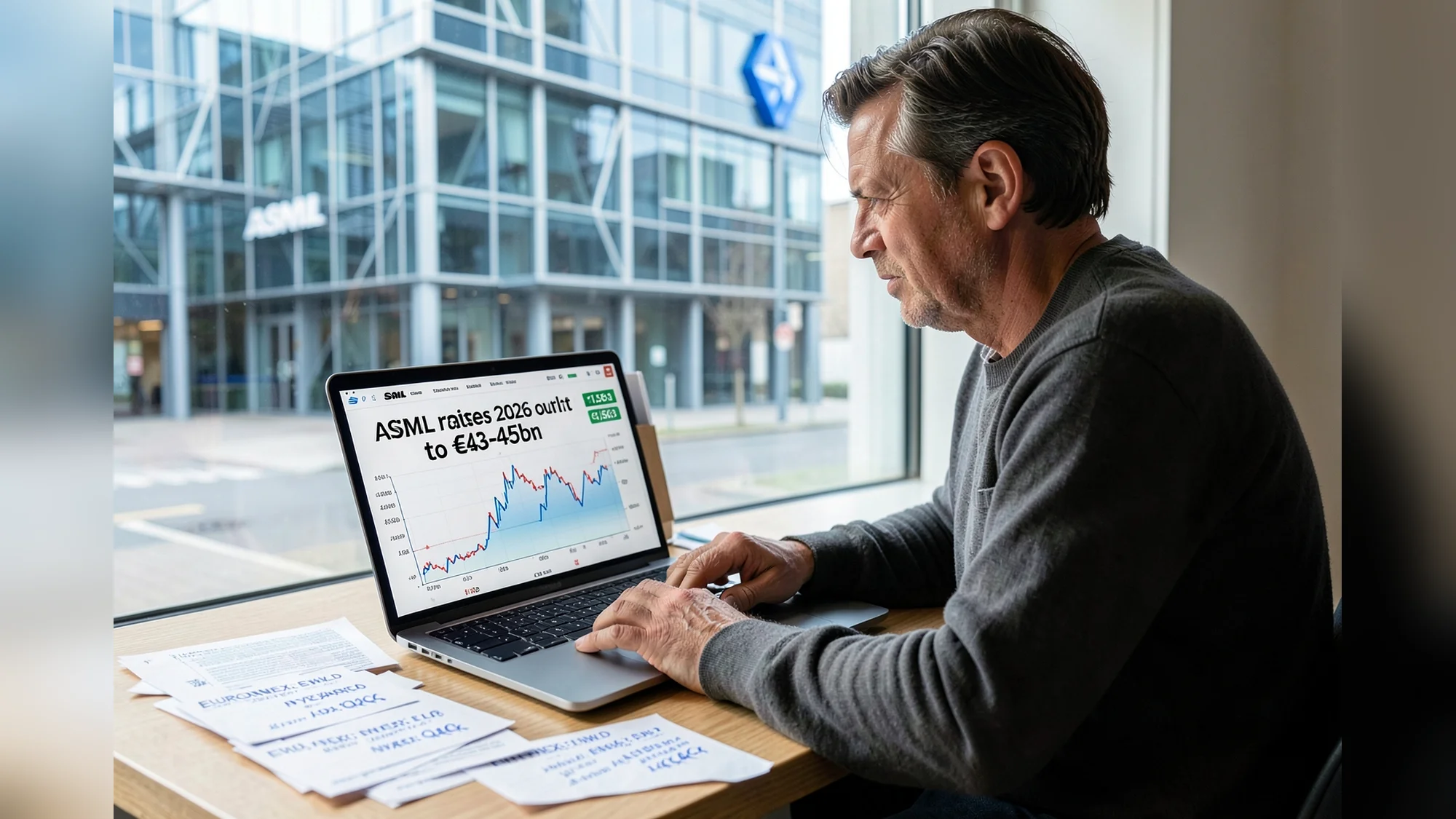 €43-45 mrd: ASML scherpt omzetverwachting aan, aandeel €1.563