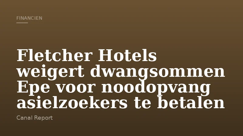 Fletcher Hotels weigert dwangsommen Epe voor noodopvang asielzoekers te betalen