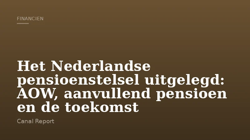 Het Nederlandse pensioenstelsel uitgelegd: AOW, aanvullend pensioen en de toekomst