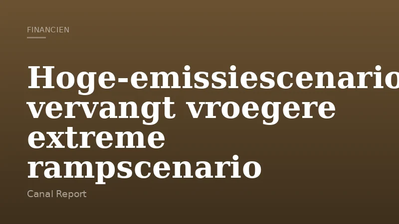Hoge-emissiescenario vervangt vroegere extreme rampscenario