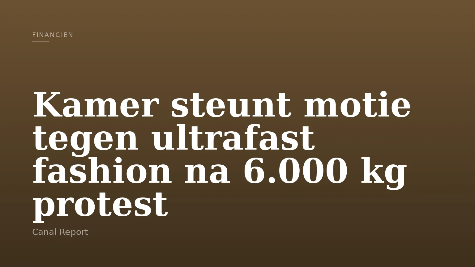 Kamer steunt motie tegen ultrafast fashion na 6.000 kg protest
