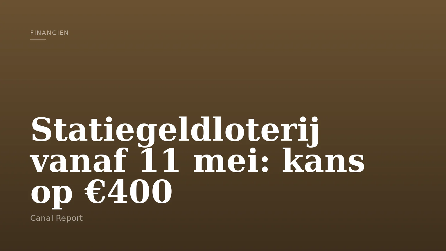 Statiegeldloterij vanaf 11 mei: kans op €400