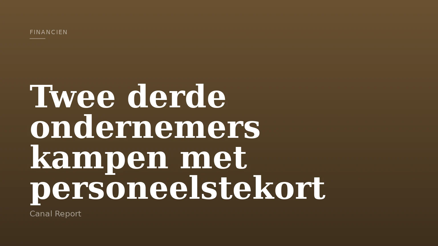 Twee derde ondernemers kampen met personeelstekort
