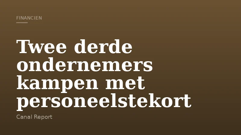 Twee derde ondernemers kampen met personeelstekort
