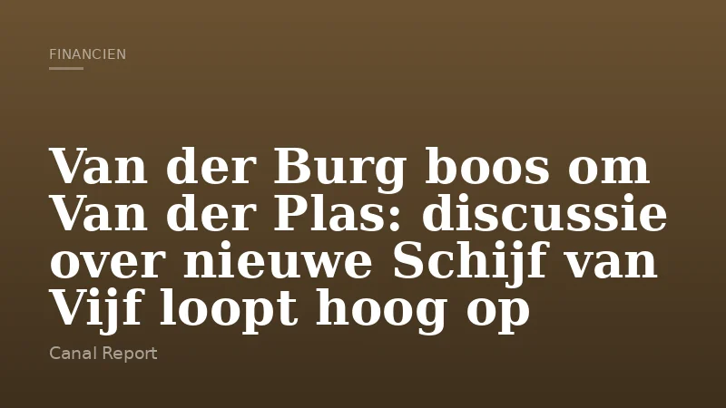 Van der Burg boos om Van der Plas: discussie over nieuwe Schijf van Vijf loopt hoog op