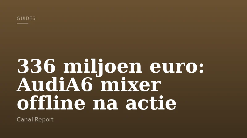 336 miljoen euro: AudiA6 mixer offline na actie
