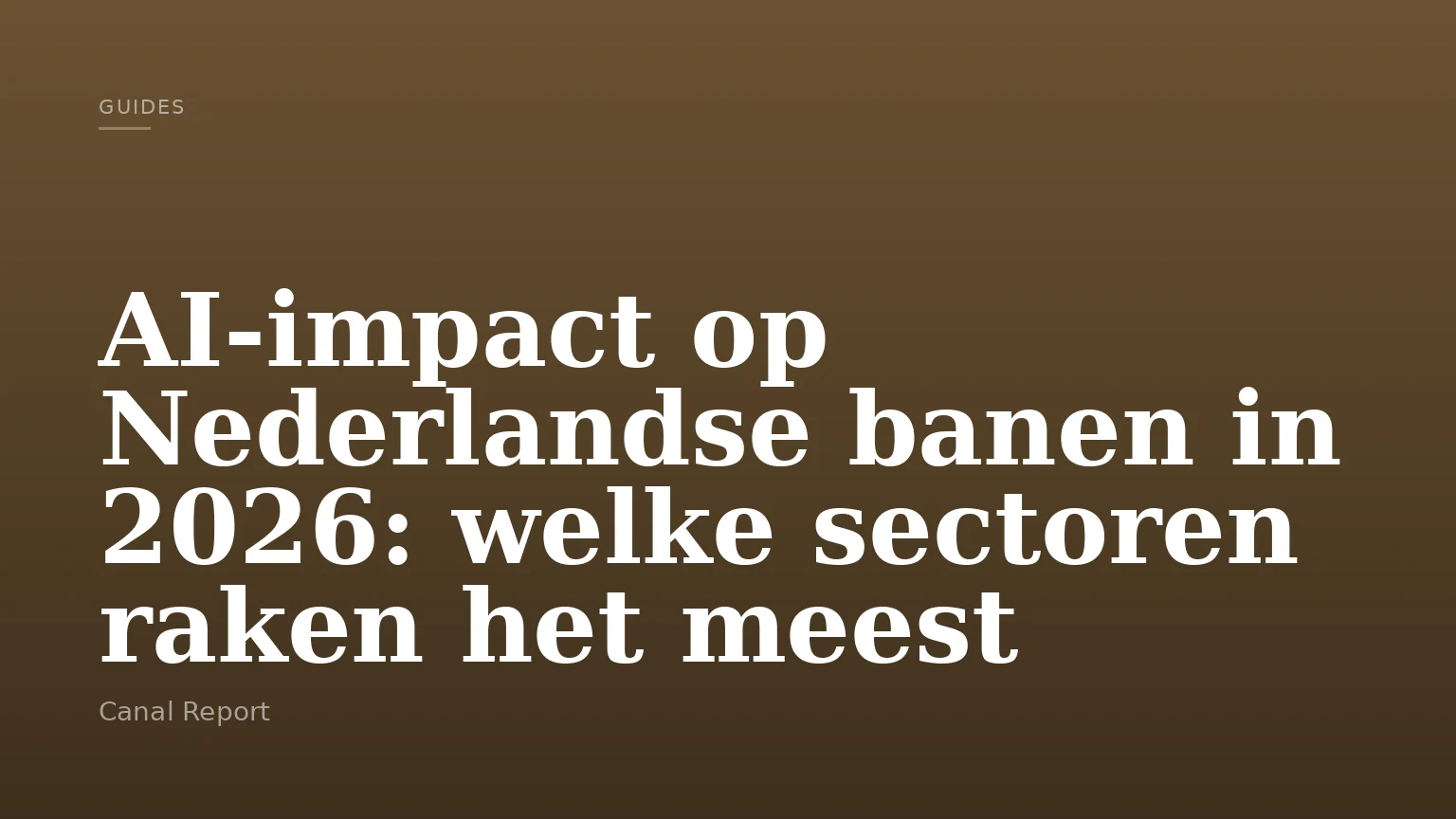 AI-impact op Nederlandse banen in 2026: welke sectoren raken het meest