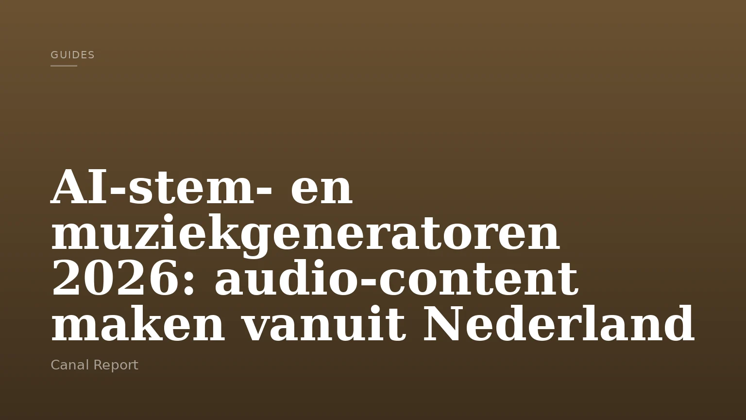 AI-stem- en muziekgeneratoren 2026: audio-content maken vanuit Nederland