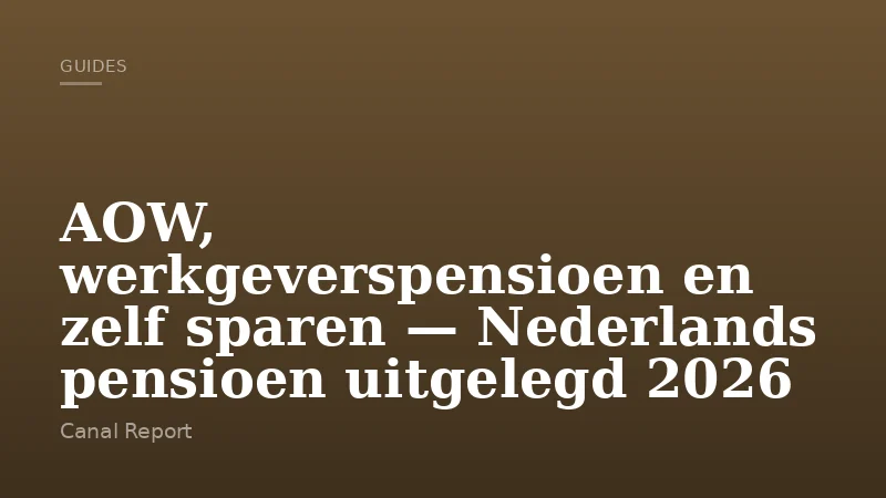 AOW, werkgeverspensioen en zelf sparen — Nederlands pensioen uitgelegd 2026
