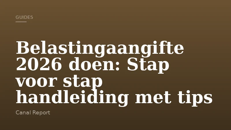 Belastingaangifte 2026 doen: Stap voor stap handleiding met tips