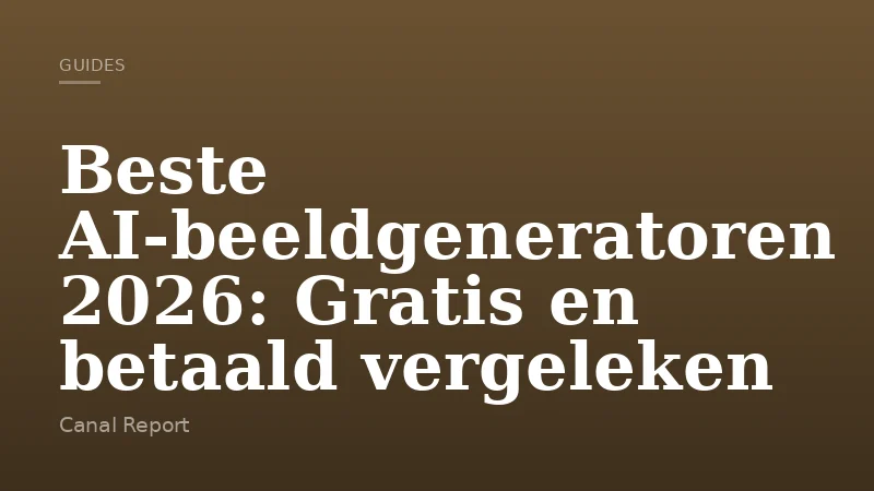 Beste AI-beeldgeneratoren 2026: Gratis en betaald vergeleken