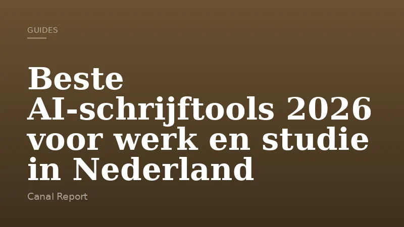 Beste AI-schrijftools 2026 voor werk en studie in Nederland