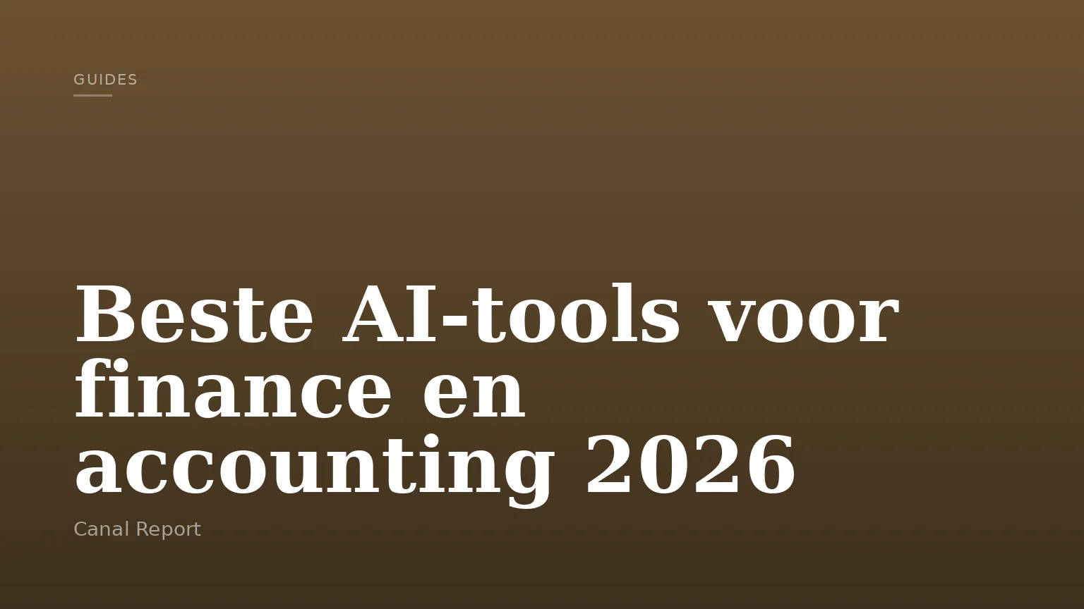 Beste AI-tools voor finance en accounting 2026