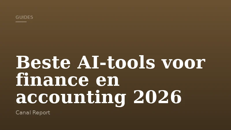 Beste AI-tools voor finance en accounting 2026
