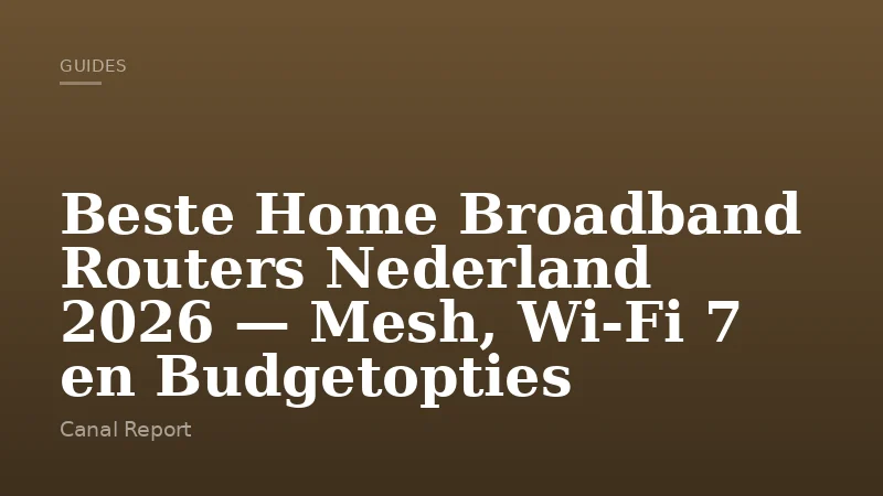 Beste Home Broadband Routers Nederland 2026 — Mesh, Wi-Fi 7 en Budgetopties