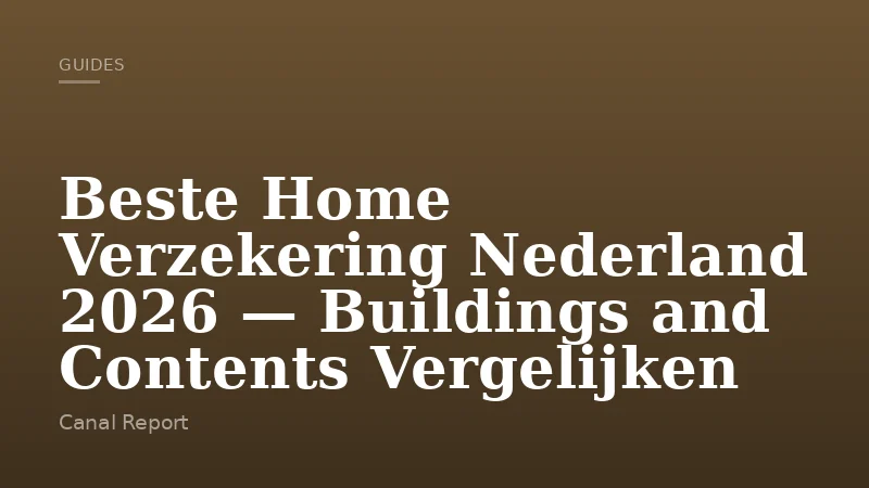 Beste Home Verzekering Nederland 2026 — Buildings and Contents Vergelijken