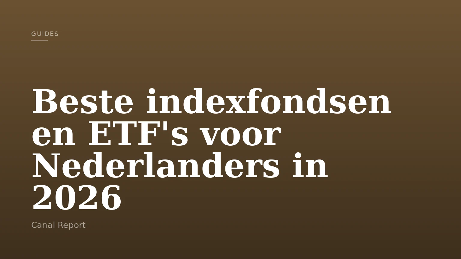 Beste indexfondsen en ETF's voor Nederlanders in 2026