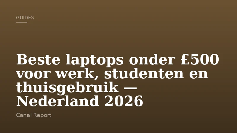 Beste laptops onder £500 voor werk, studenten en thuisgebruik — Nederland 2026