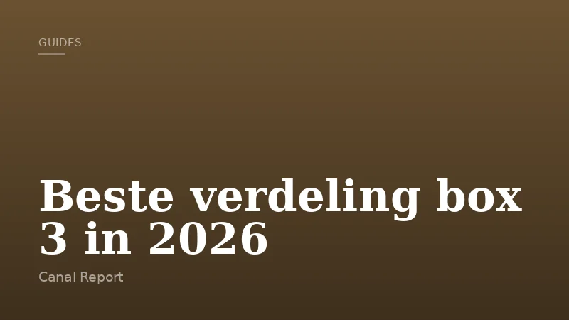 Beste verdeling box 3 in 2026