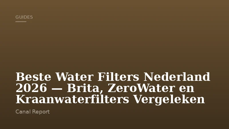 Beste Water Filters Nederland 2026 — Brita, ZeroWater en Kraanwaterfilters Vergeleken