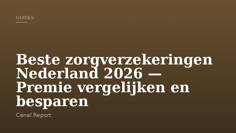 Beste zorgverzekeringen Nederland 2026 — Premie vergelijken en besparen