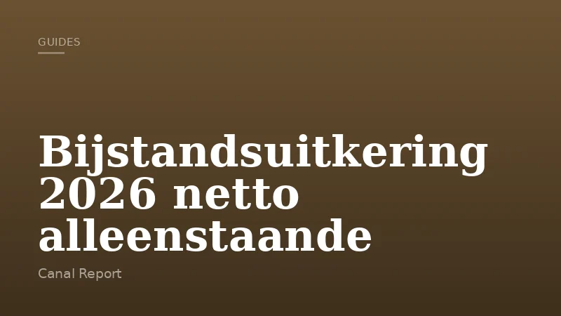 Bijstandsuitkering 2026 netto alleenstaande