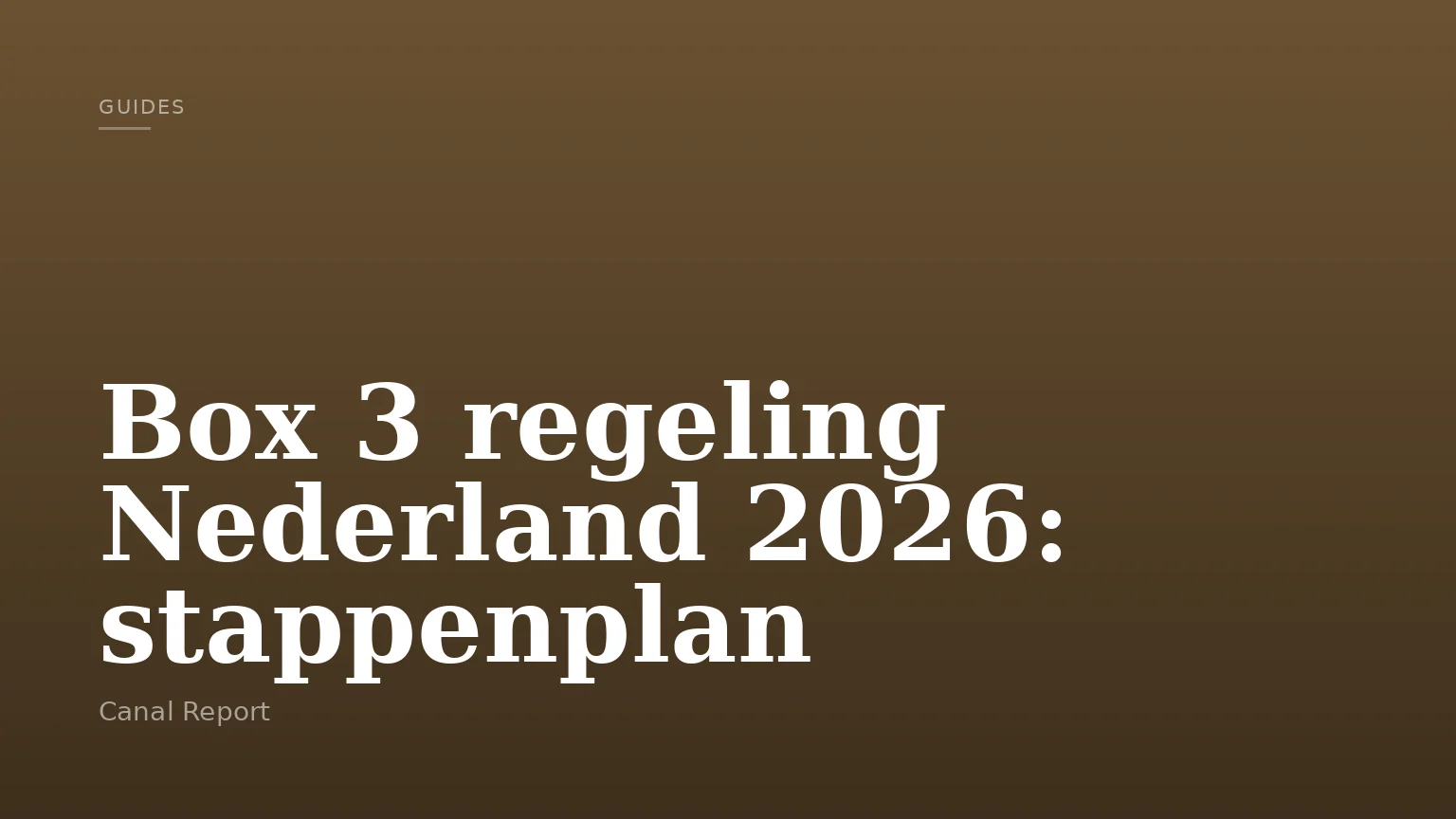 Box 3 regeling Nederland 2026: stappenplan