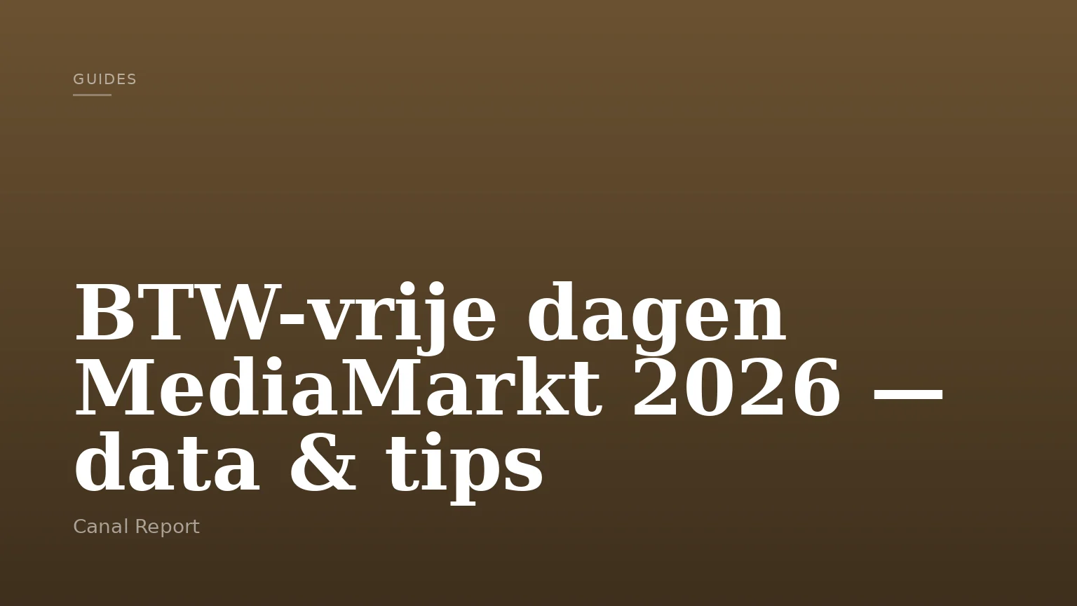 BTW-vrije dagen MediaMarkt 2026 — data & tips