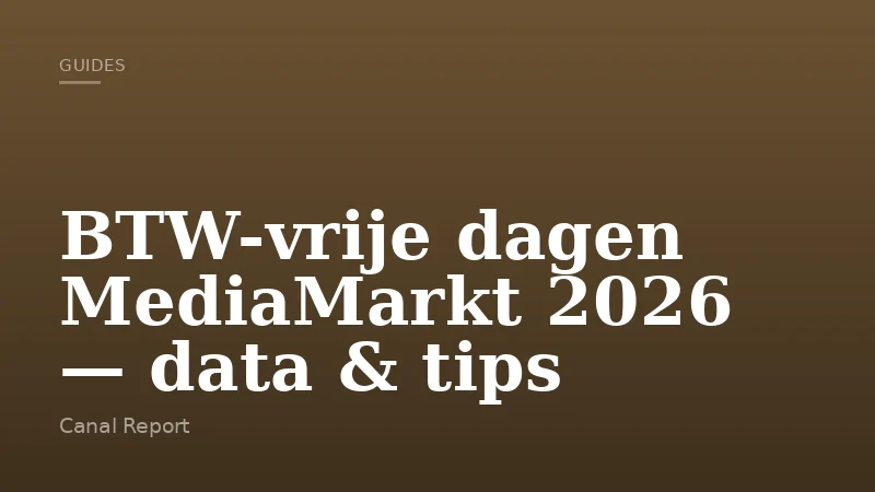 BTW-vrije dagen MediaMarkt 2026 — data & tips