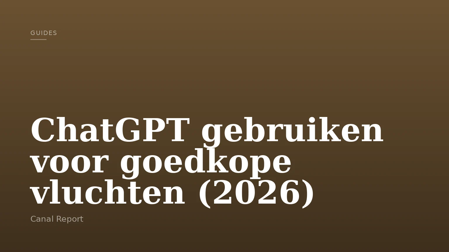 ChatGPT gebruiken voor goedkope vluchten (2026)