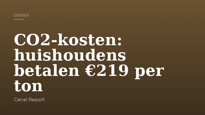 CO2-kosten: huishoudens betalen €219 per ton