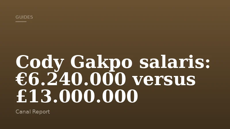 Cody Gakpo salaris: €6.240.000 versus £13.000.000