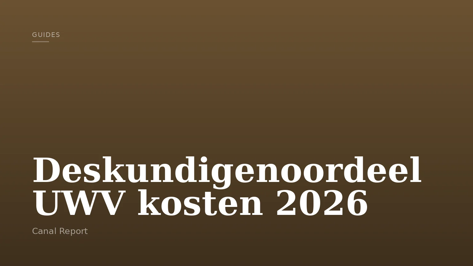 Deskundigenoordeel UWV kosten 2026