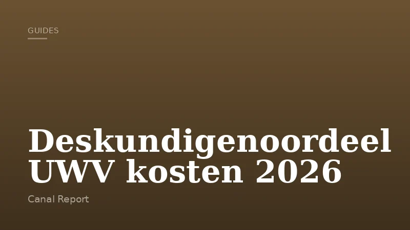 Deskundigenoordeel UWV kosten 2026