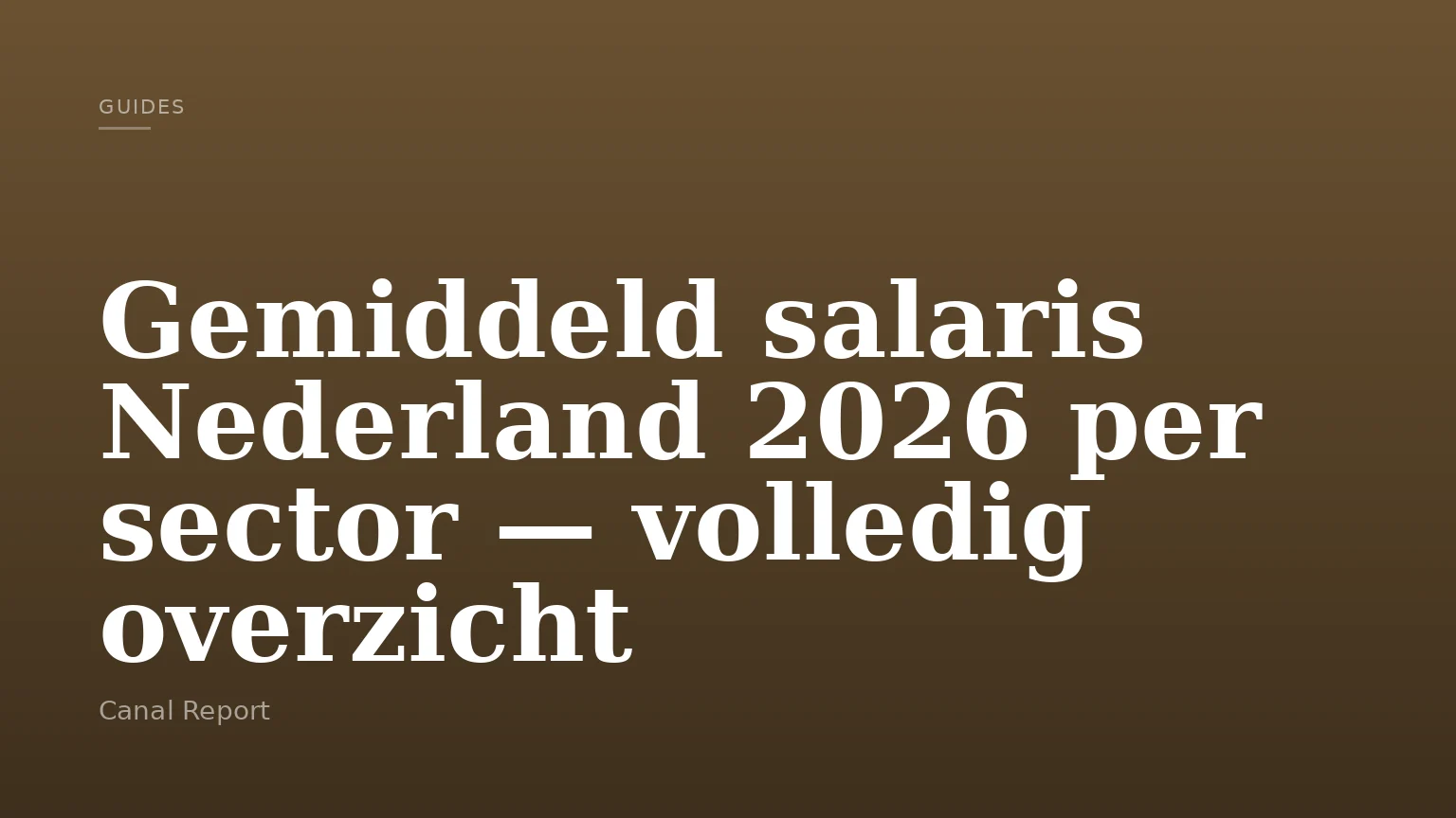 Gemiddeld salaris Nederland 2026 per sector — volledig overzicht