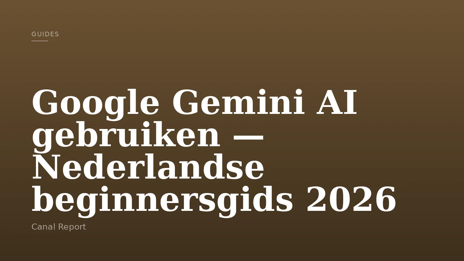 Google Gemini AI gebruiken — Nederlandse beginnersgids 2026