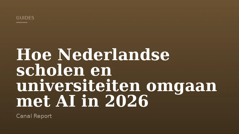 Hoe Nederlandse scholen en universiteiten omgaan met AI in 2026