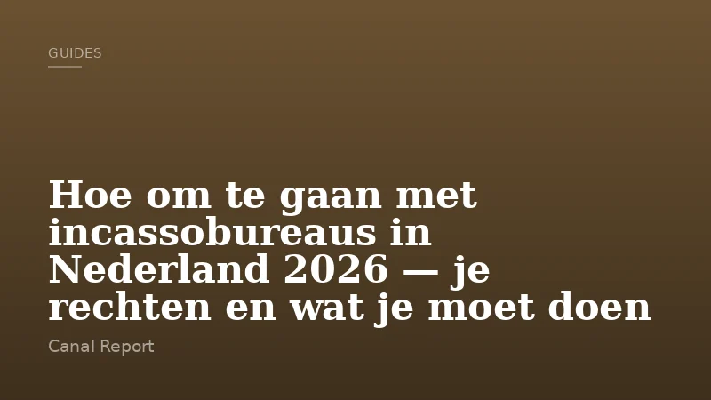 Hoe om te gaan met incassobureaus in Nederland 2026 — je rechten en wat je moet doen